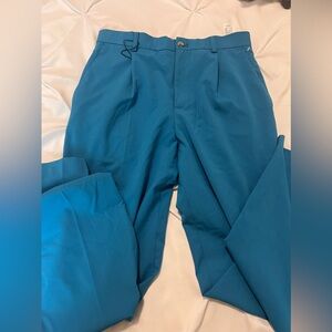 mens zara regular fit teal slacks